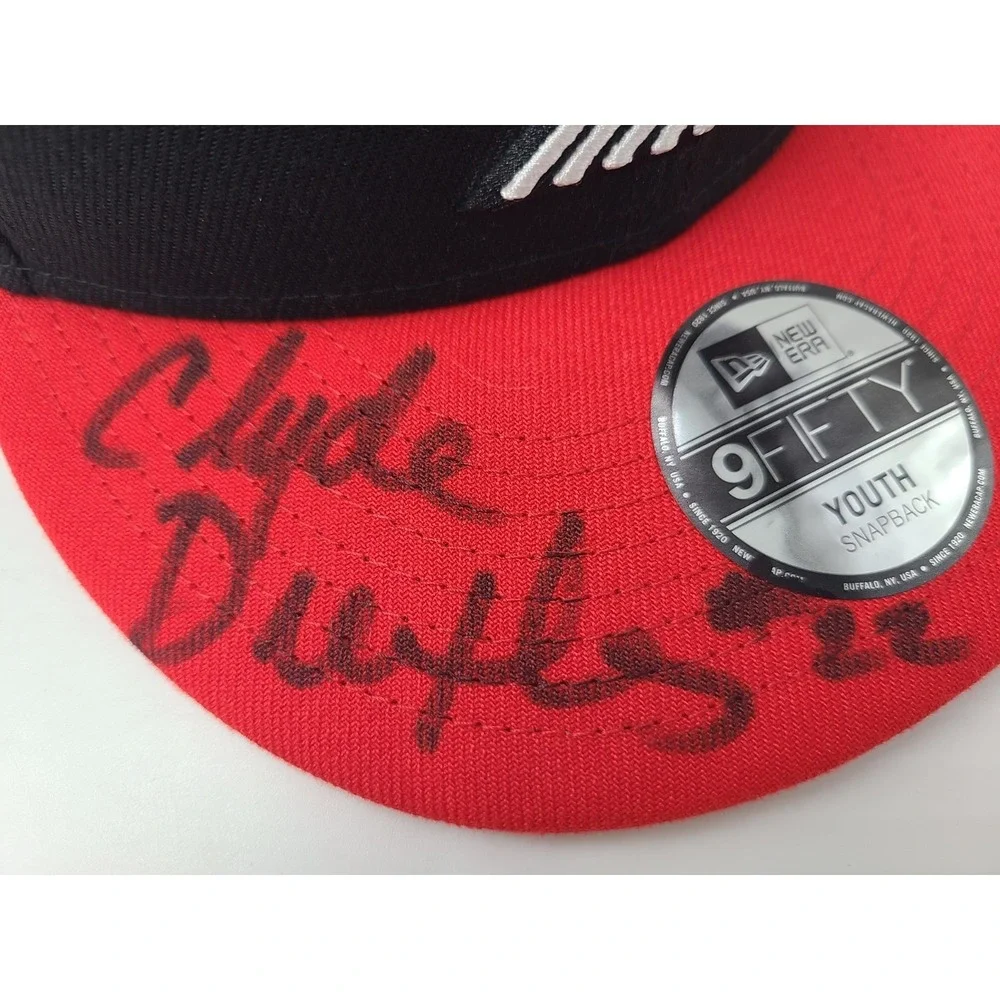 Youth Portland Trail Blazers Clyde Drexler Signed Autographed Snapback Hat‎ Cap